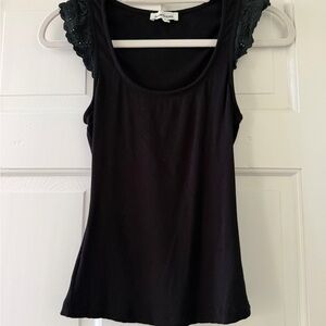 Heartloom Black Eyelet Top